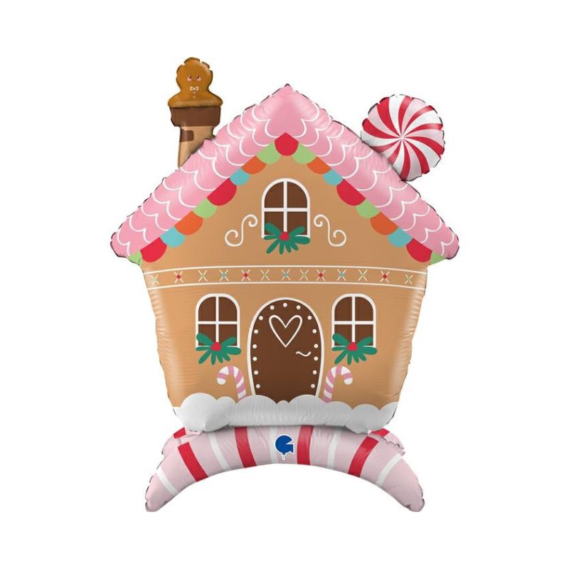 Folienballon Lebkuchenhaus Weihnachten 76 cm