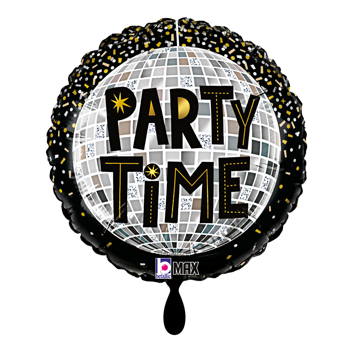 Folienballon Party Time Disco 45 cm