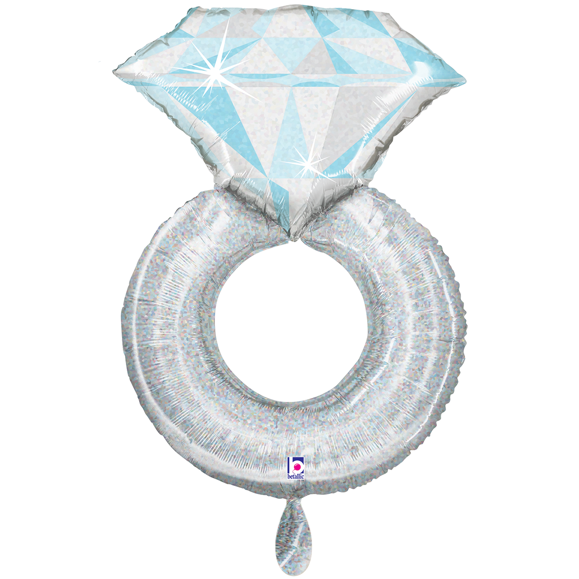 Folienballon Platinum Wedding Ring 79 cm