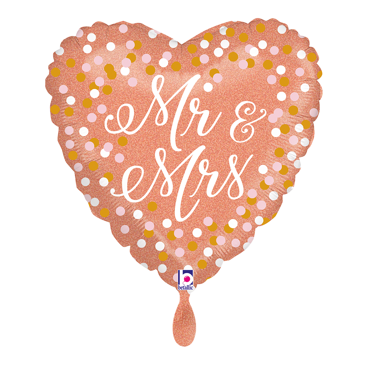 Folienballon Rose Gold Mr & Mrs 45 cm