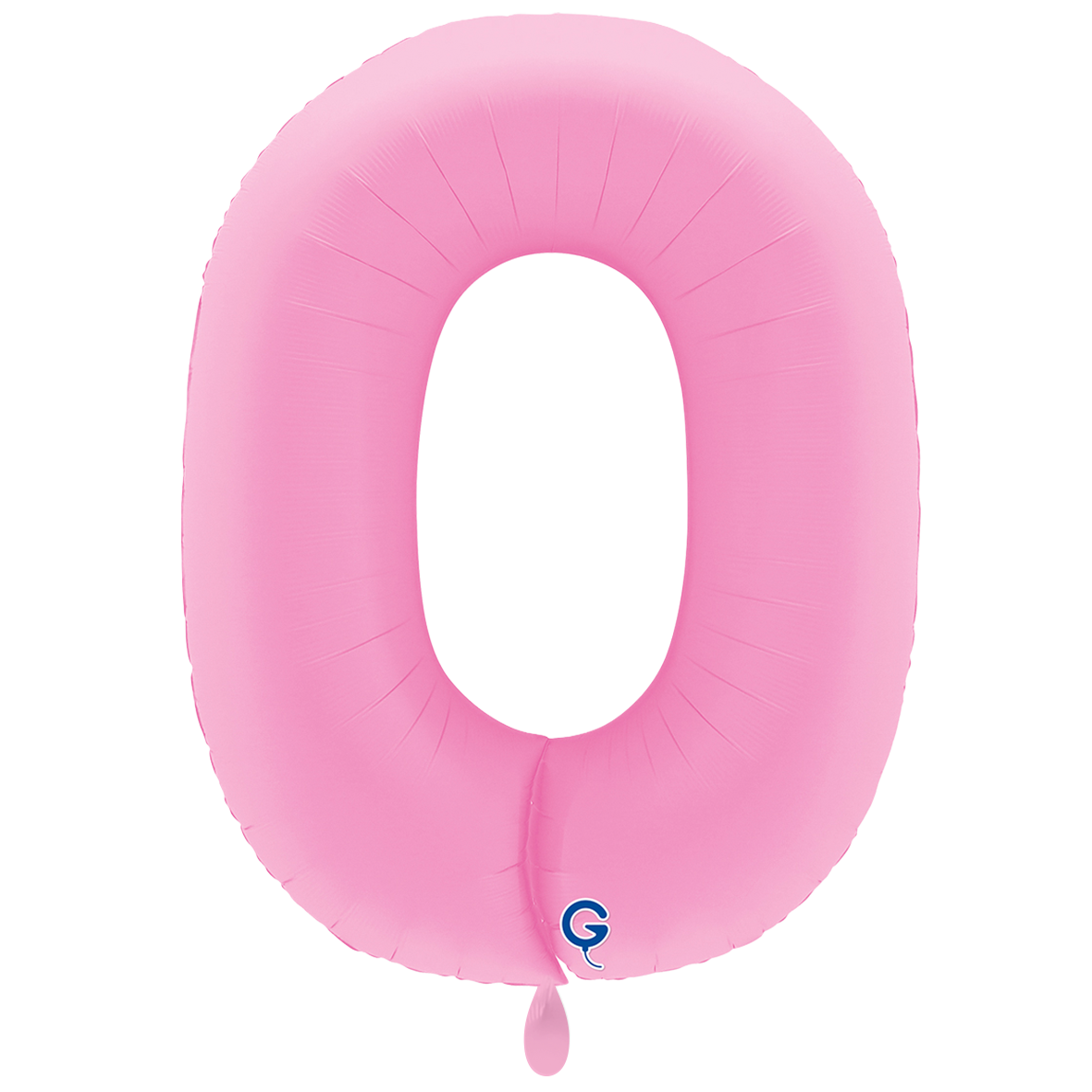 Folienballon Zahl 0 Soft Matte Sakura Pink 100 cm