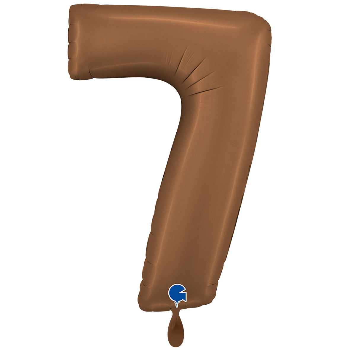 Folienballon Zahl 7 Satin Chocolate 100 cm