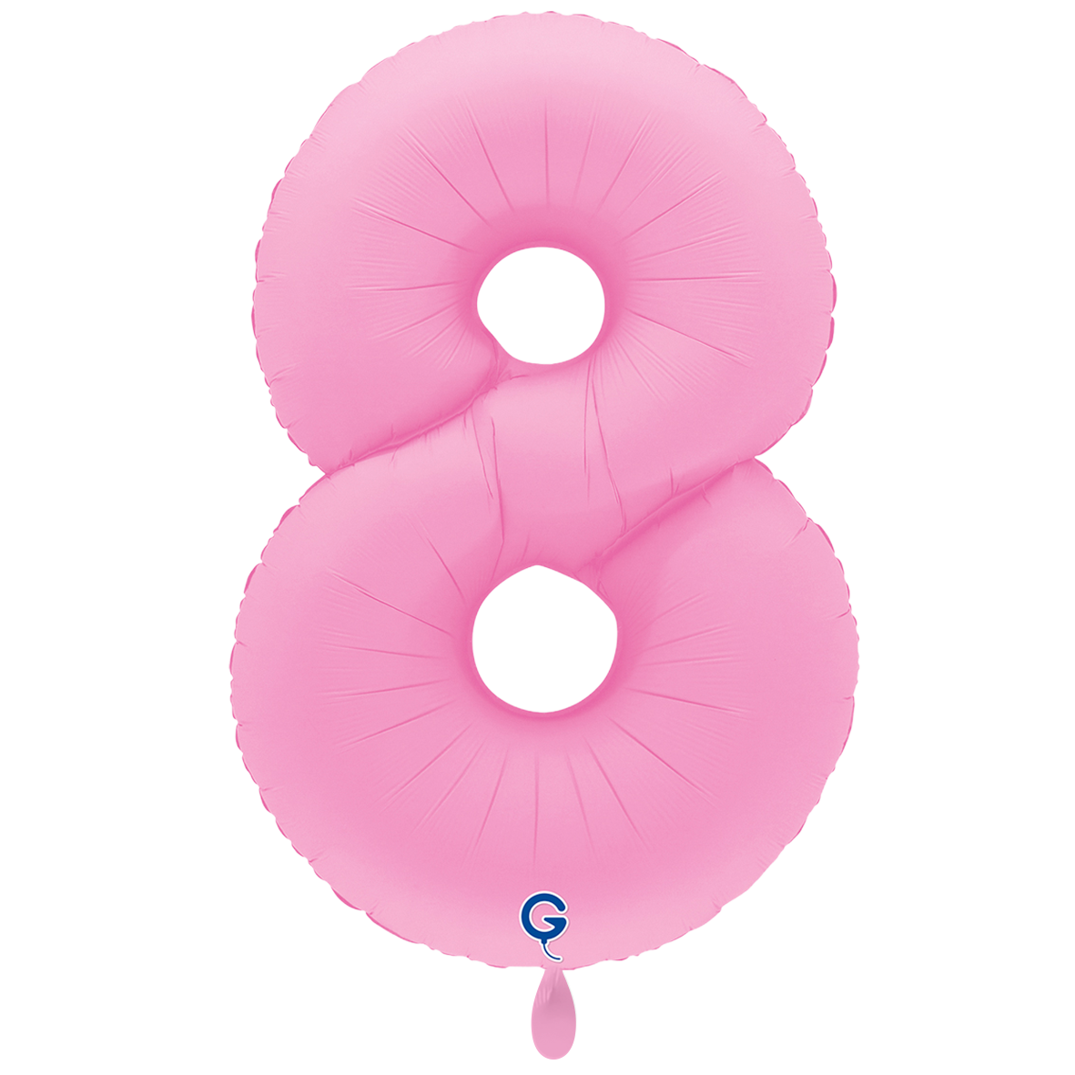 Folienballon Zahl 8 Soft Matte Sakura Pink 100 cm