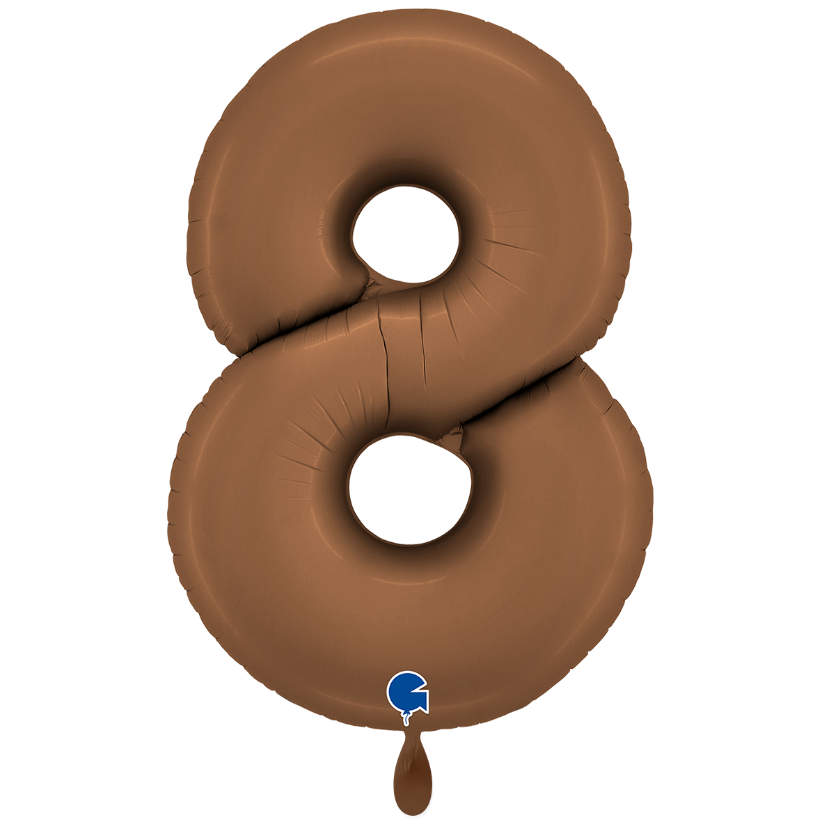 Folienballon Zahl 8 Satin Chocolate 100 cm