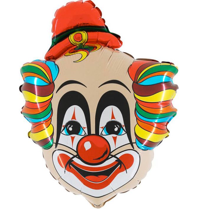 Folienballon Clown Kopf 63 cm