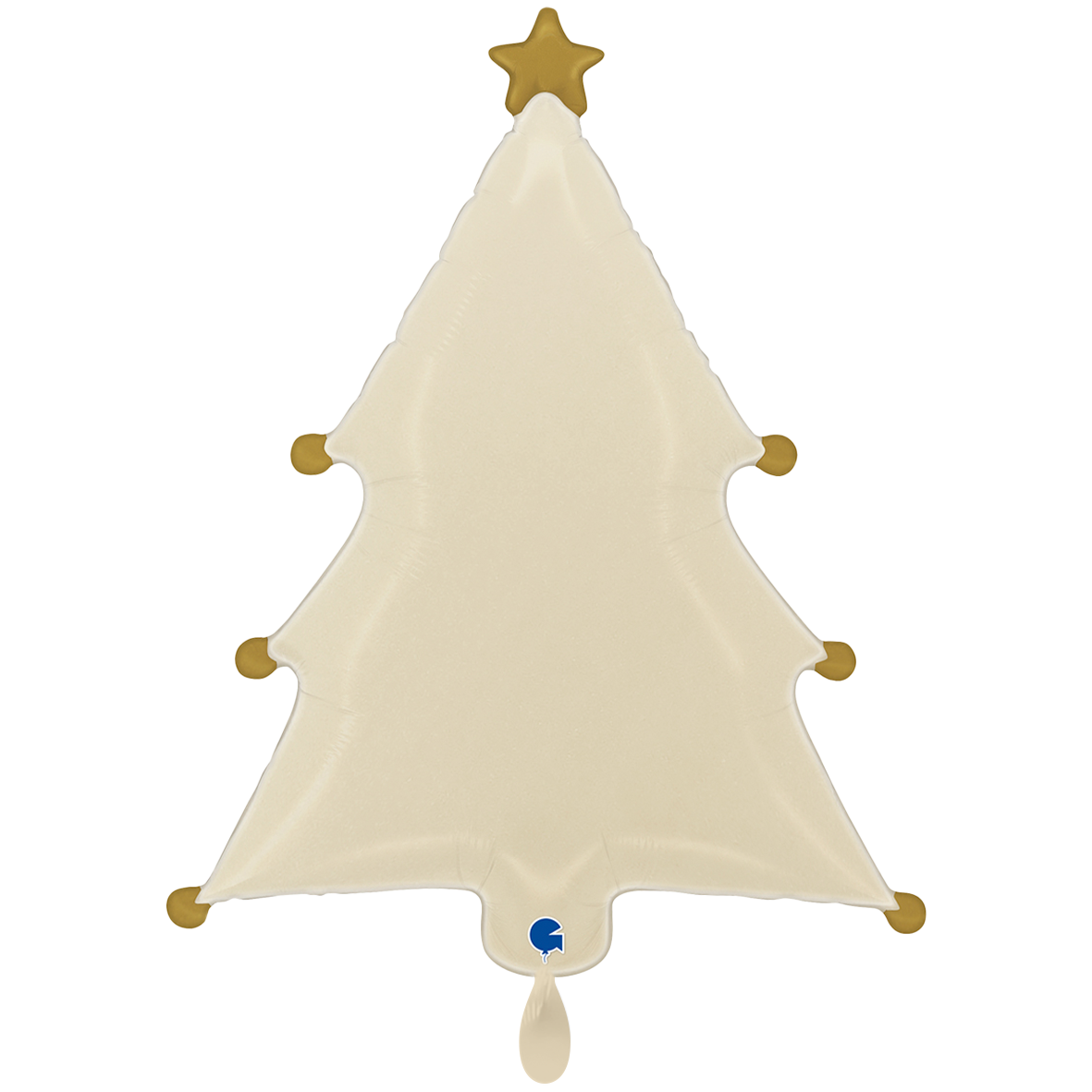 Folienballon Cream Christmas Tree 69 cm