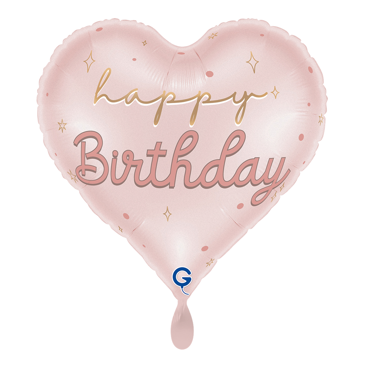 Folienballon Herz Pink Happy Birthday 46 cm