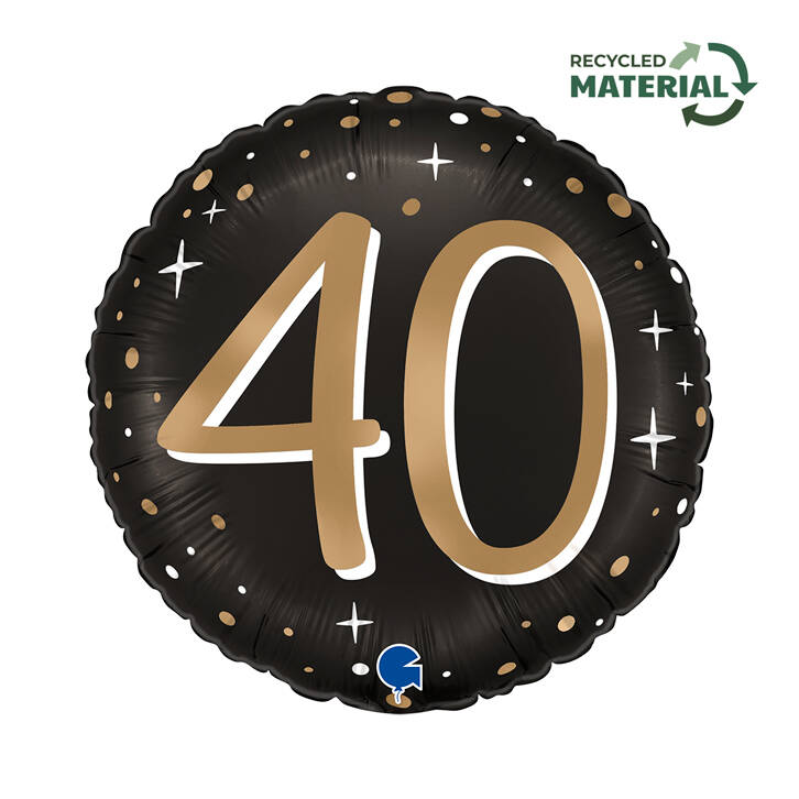 Folienballon 40 Happy Birthday 46 cm