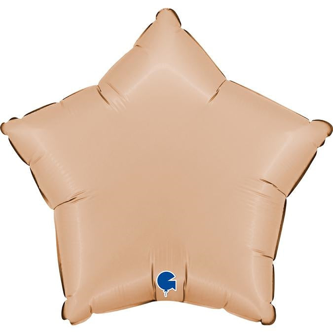Folienballon Stern Satin Nude 46 cm