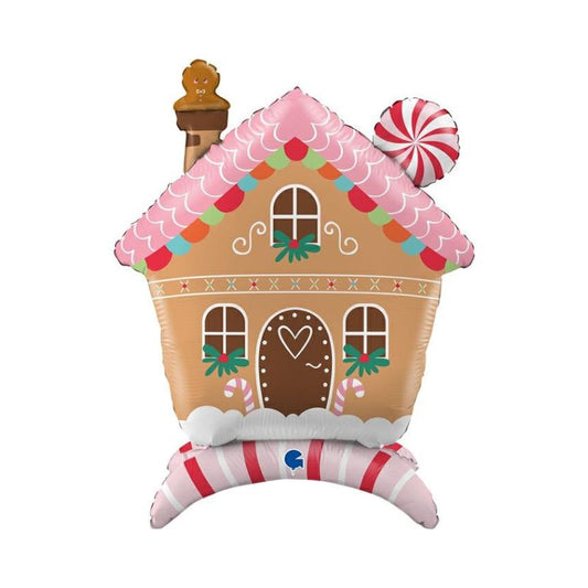 Folienballon Lebkuchenhaus Weihnachten 76 cm