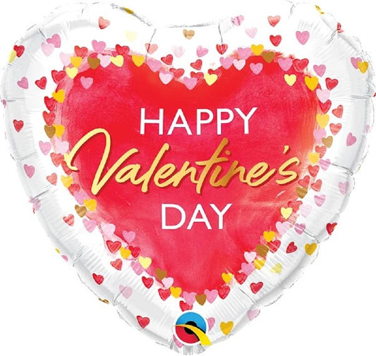 Folienballon Herz Happy Valentine's Day 46 cm