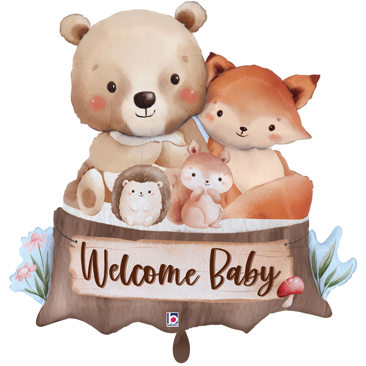 Folienballon Woodland Welcome Baby 86 cm