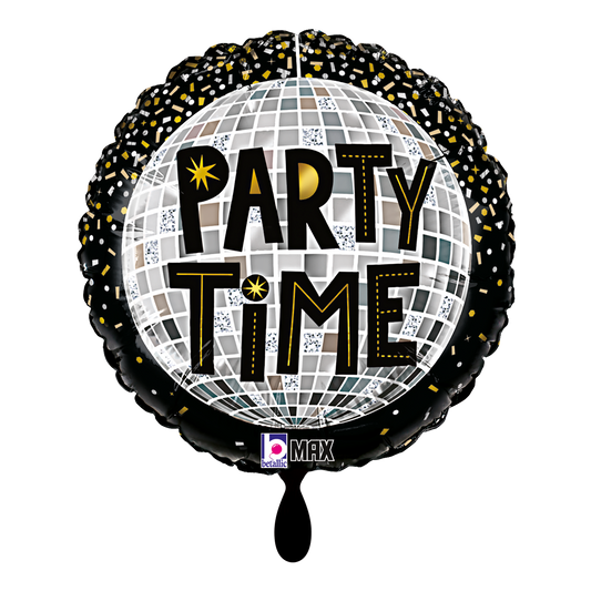 Folienballon Party Time Disco 45 cm