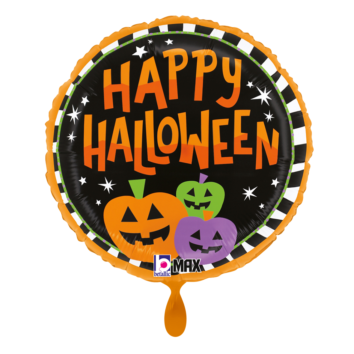 Folienballon Halloween Stripe Pumpkins 45 cm
