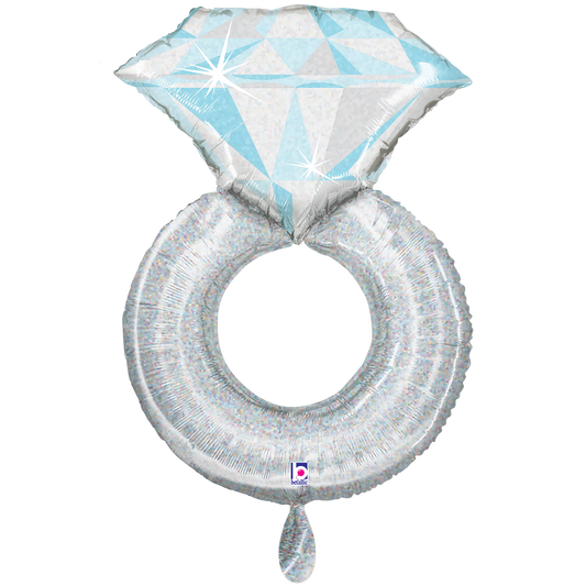 Folienballon Platinum Wedding Ring 79 cm