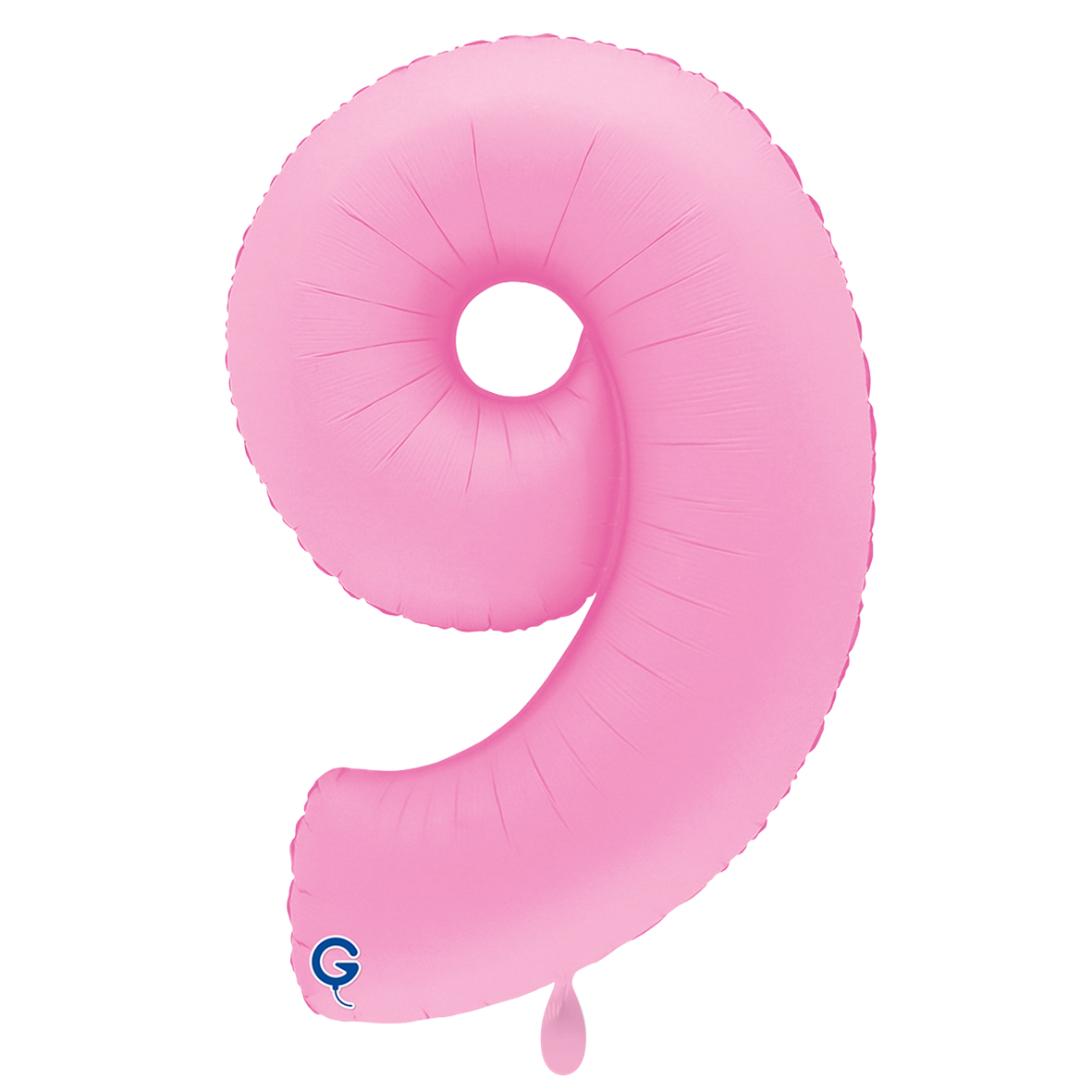 Folienballon Zahl 9 Soft Matte Sakura Pink 100 cm