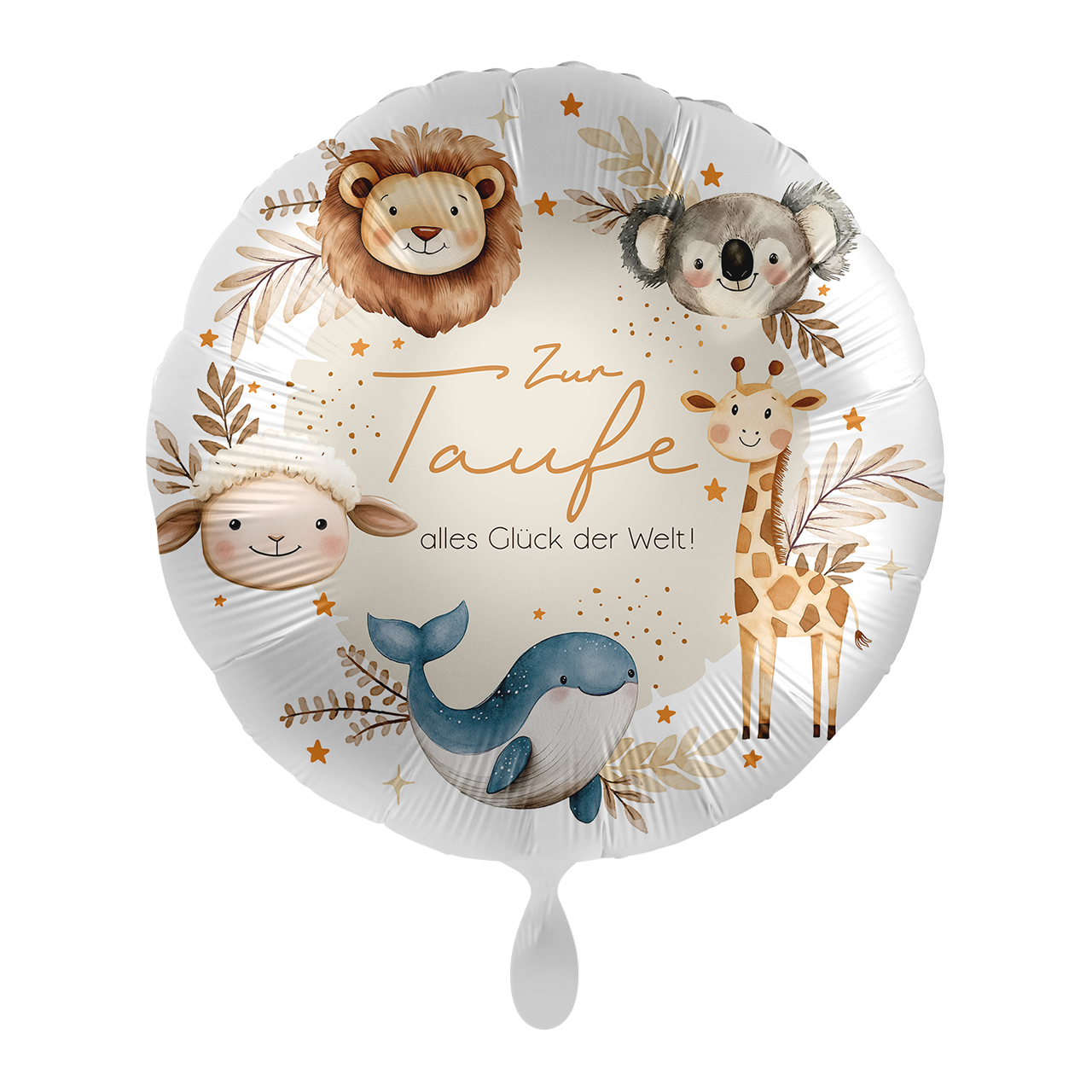 Folienballon Zur Taufe alles Glück der Welt! 43 cm