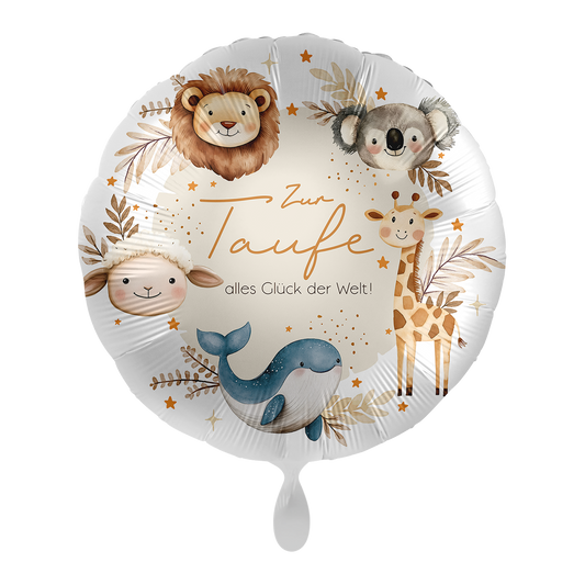 Folienballon Zur Taufe alles Glück der Welt! 43 cm