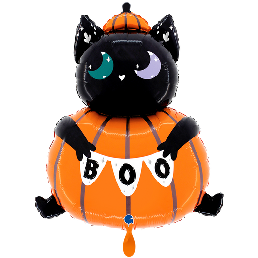 Folienballon Cat In The Pumpkin 66 cm