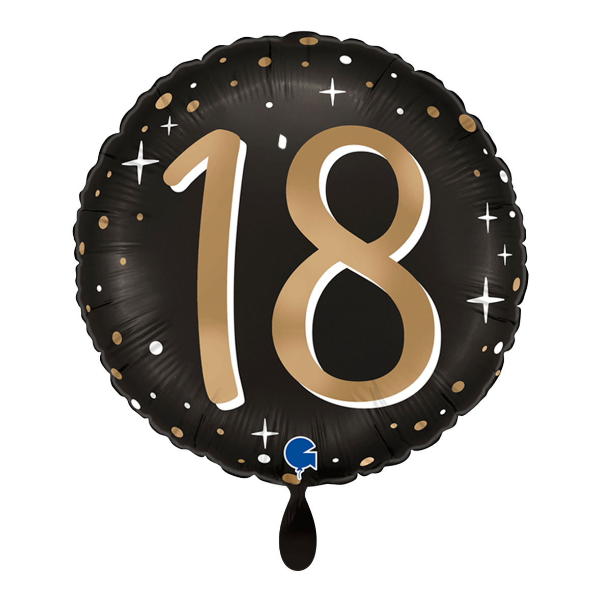 Folienballon Happy Birthday 18. mit Heliumfüllung