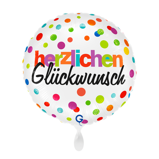 Folienballon Herzlichen Glückwunsch 46 cm