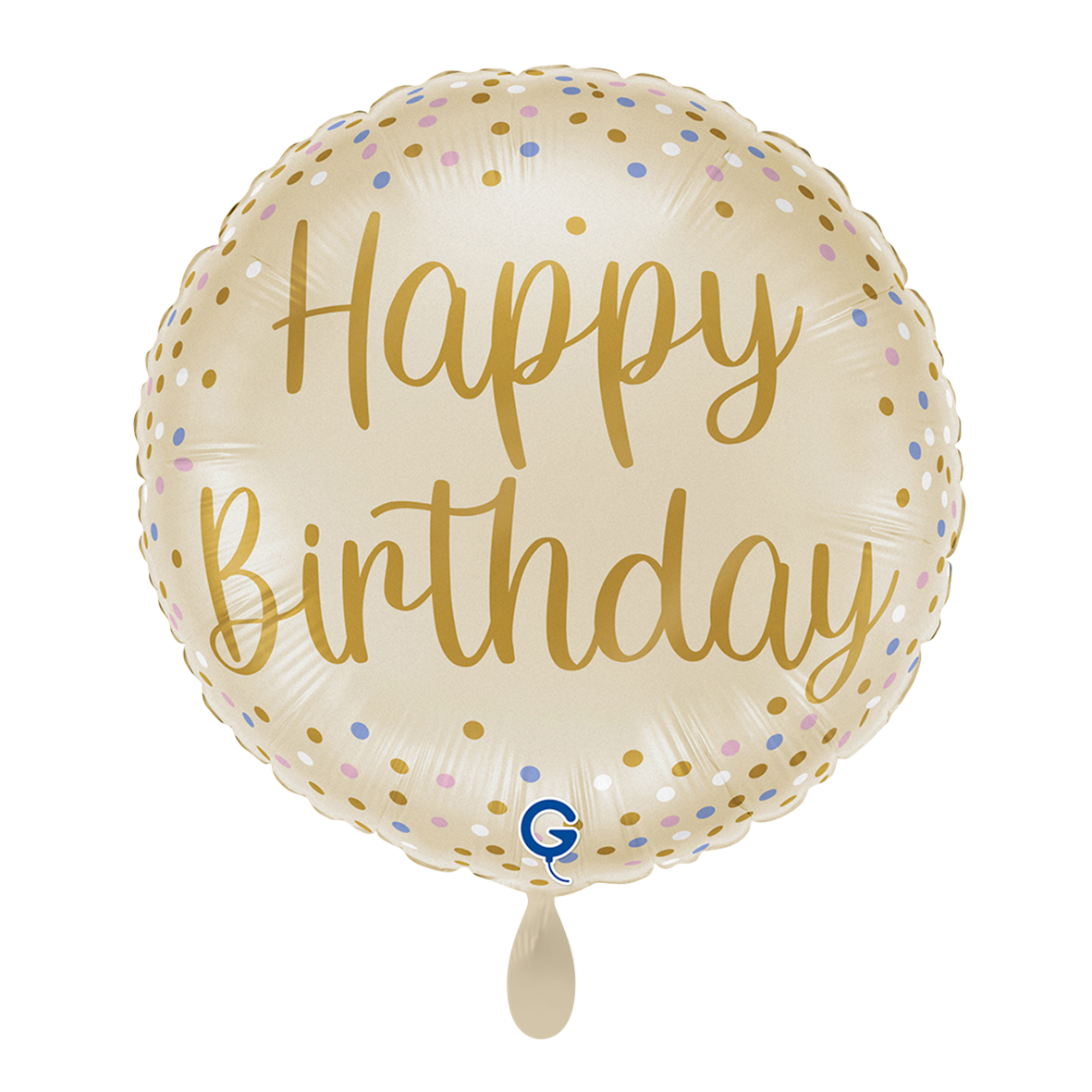 Folienballon Cream Happy Birthday 46 cm