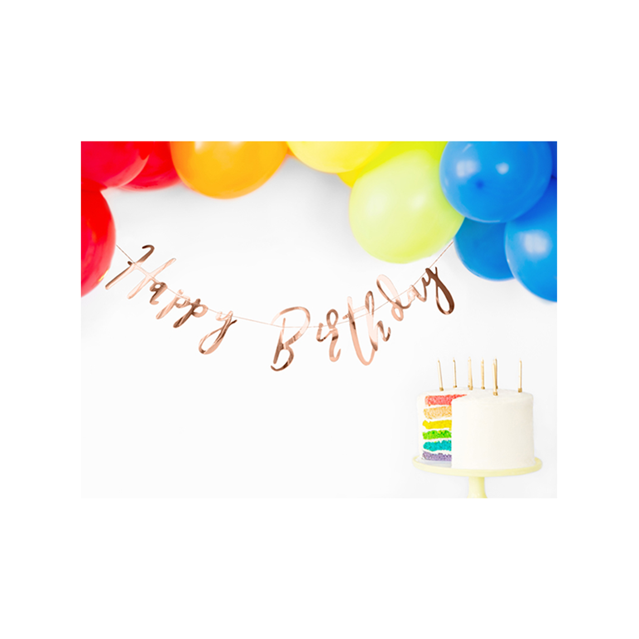 Bannergirlande Happy Birthday - Rosegold