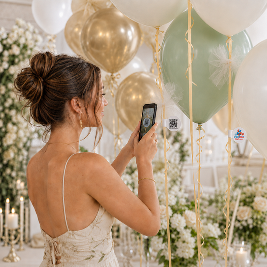 3000 Firmen Werbe Aufkleber mit QR Code / Ballonaufkleber