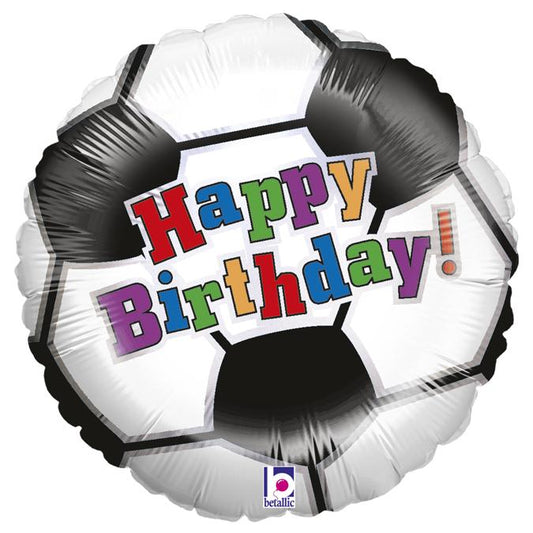 Folienballon Fußball Happy Birthday 46 cm