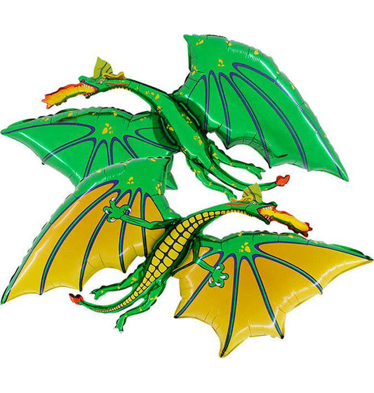 Folienballon Drache 110 cm grün