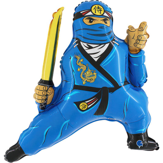 Folienballon Ninja blau 72 cm