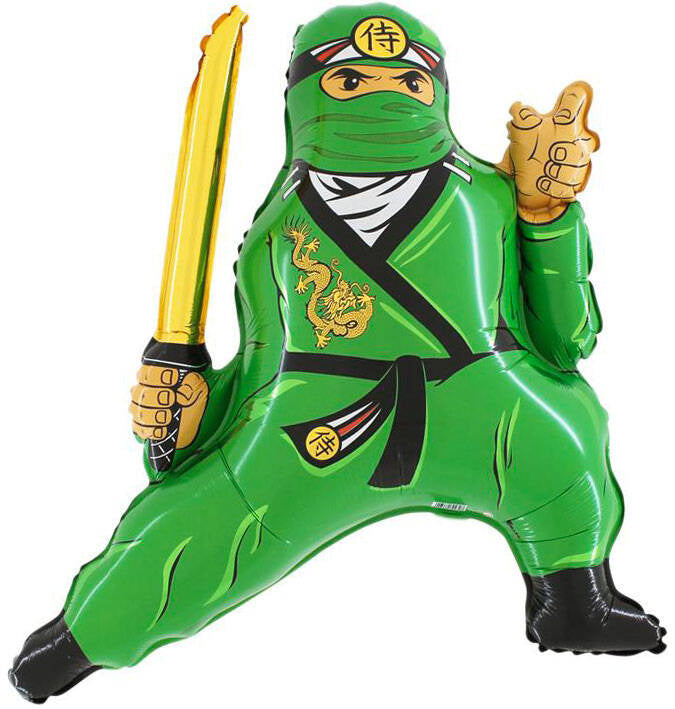 Folienballon Ninja grün 72 cm