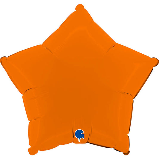 Folienballon Stern Matt Orange 46 cm