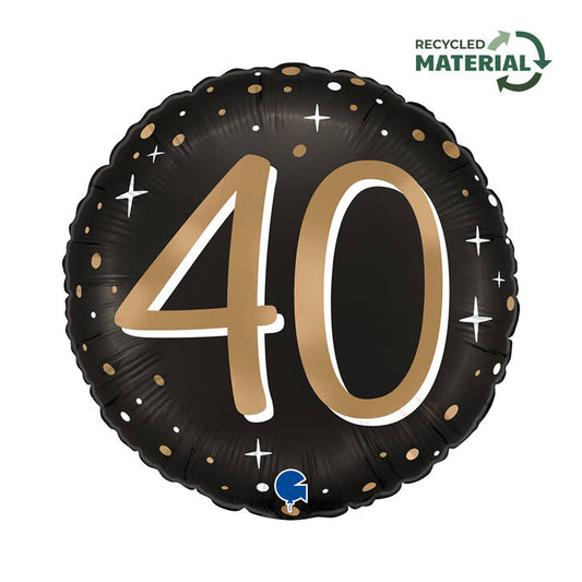 Folienballon 40 Happy Birthday 46 cm