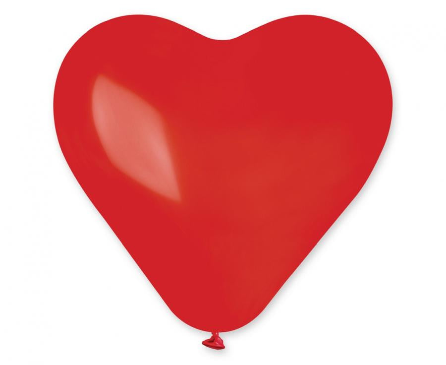 50 Herzballons rot 44 cm / 17 inch