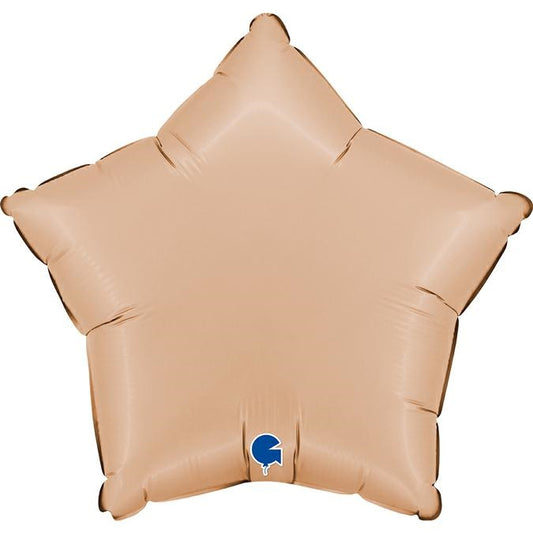 Folienballon Stern Satin Nude 46 cm
